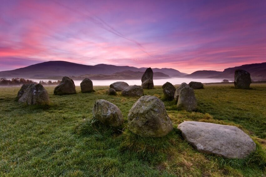 Castlerigg Stone Circle wiith Hellvelyn in the Background