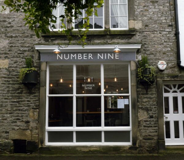 Restaurant front of Number Nine in Kirkby Lonsdale